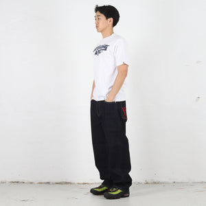 Color Camo Bathing Ape Logo T-Shirt - White/Navy