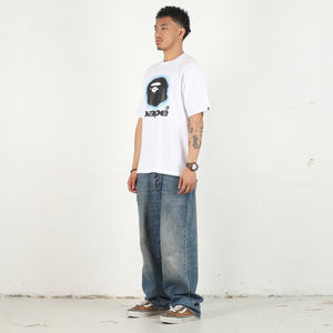 Spray Ape Head Relaxed T-Shirt - White