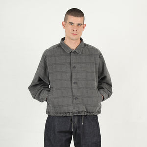 Overdye FK Pattern Button Jacket - Charcoal