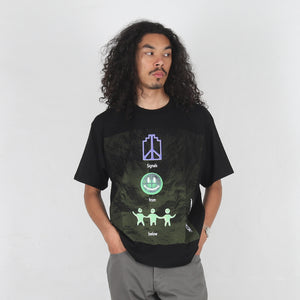 Signals From Below Big T-Shirt - Black