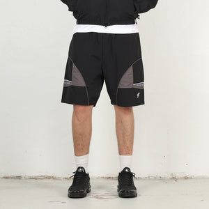 Paneled Track Short - Black