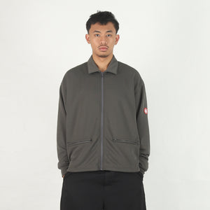 PE Jersey Collared Zip Up - Charcoal