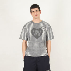 Heart Striped T-Shirt - Grey