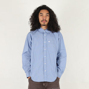L/S Keene Shirt-Keene Stripe, Curacao