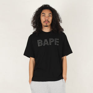 Bape Rhinestone Relaxed Fit T-Shirt - Black