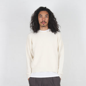 Waffle Cashmere Sweater - Ivory