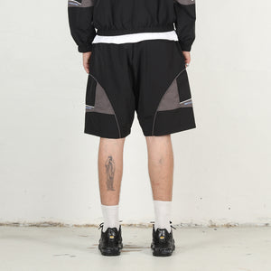 Paneled Track Short - Black