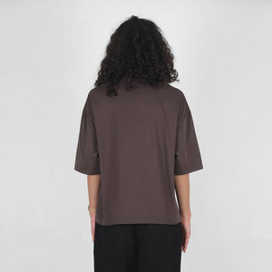 Cotton Jersey Brushed T-Shirt - Mocha