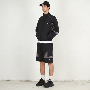 Paneled Track Short - Black