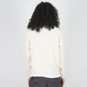 Waffle Cashmere Sweater - Ivory