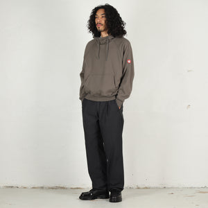 Washed Cotton One Tuck Pants - Charcoal