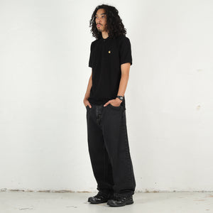Brandon Pant - Black stone washed