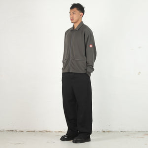 PE Jersey Collared Zip Up - Charcoal