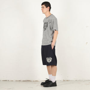 Heart Striped T-Shirt - Grey