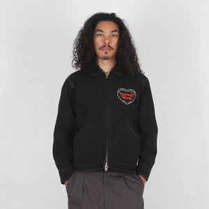 Zip-Up Work Jacket - Black