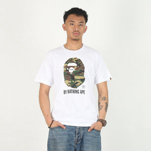Glitch Woodland Camo Ape T-Shirt - White