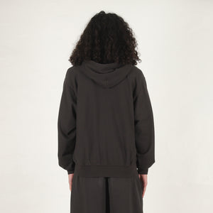 Lightweight Terry Zip Hoodie - Black