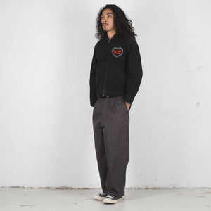 Zip-Up Work Jacket - Black