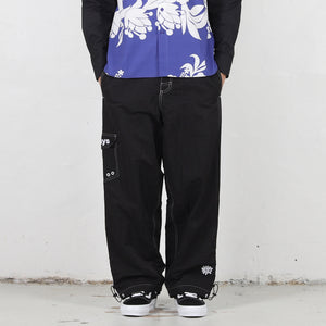 Piping Long Boardies - Black