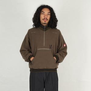 Fleece Half Zip Up - Khaki