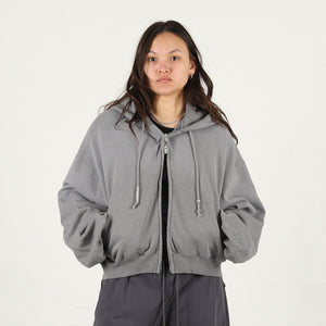 W' Nike NRG Studio Fleece Hood - Cool Grey