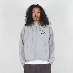 Varsity Zip Hood - Grey Heather