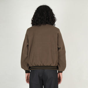 Fleece Half Zip Up - Khaki