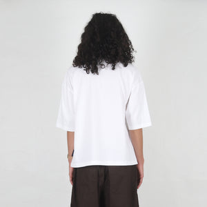 Cotton Jersey Brushed T-Shirt - White