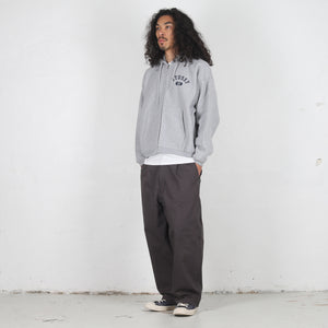 Varsity Zip Hood - Grey Heather