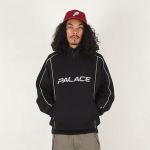 Piped 1/4 Zip - Black