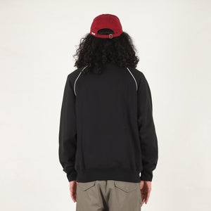 Piped 1/4 Zip - Black
