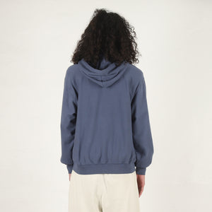 Lightweight Terry Zip Hoodie - Blue