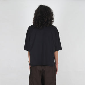 Cotton Jersey Brushed T-Shirt - Black