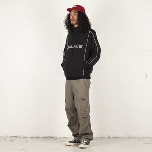 Piped 1/4 Zip - Black