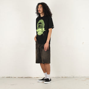 Bape Sta Patch Relaxed Fit Denim Shorts - Beige