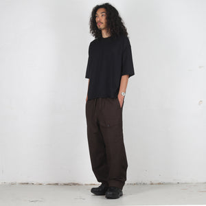 Cotton Jersey Brushed T-Shirt - Black
