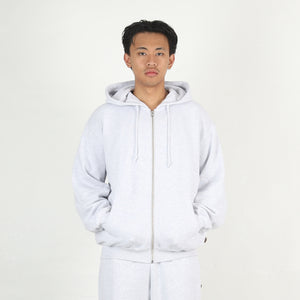 Basic Zip Up Hoodie - Grey