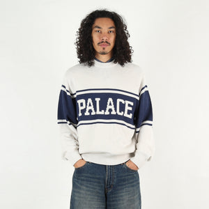 College Stripe Knit - White