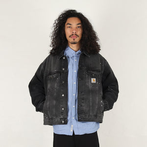 Helston Jacket-Black destroy wash