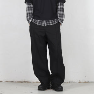 Cotton Twill Brushed Pant - Black