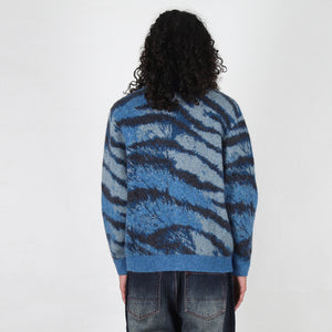 Hairy Tiger Knit Blue