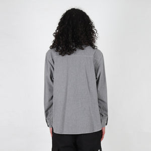 LS CB Cotton Chambray Shirt - Black