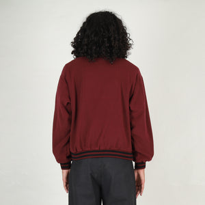 Fleece Half Zip Up - Burgundy