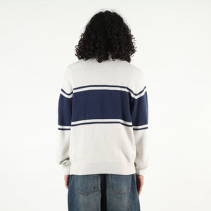 College Stripe Knit - White