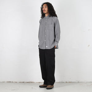 LS CB Cotton Chambray Shirt - Black