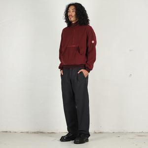Fleece Half Zip Up - Burgundy
