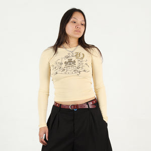 W REM Rugby L/S - Creme