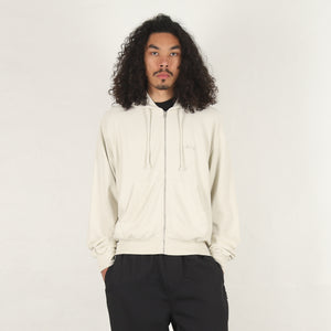 Lightweight Terry Zip Hoodie - Stone