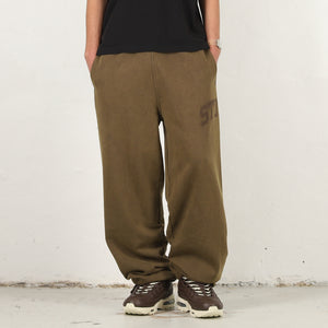 Faded Graphic Fleece Pant - Olive