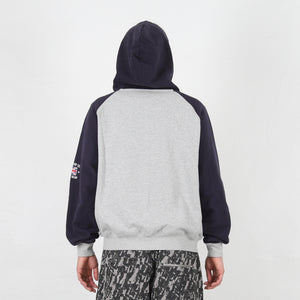 Jersey Raglan Zip YP Hoodie - Grey